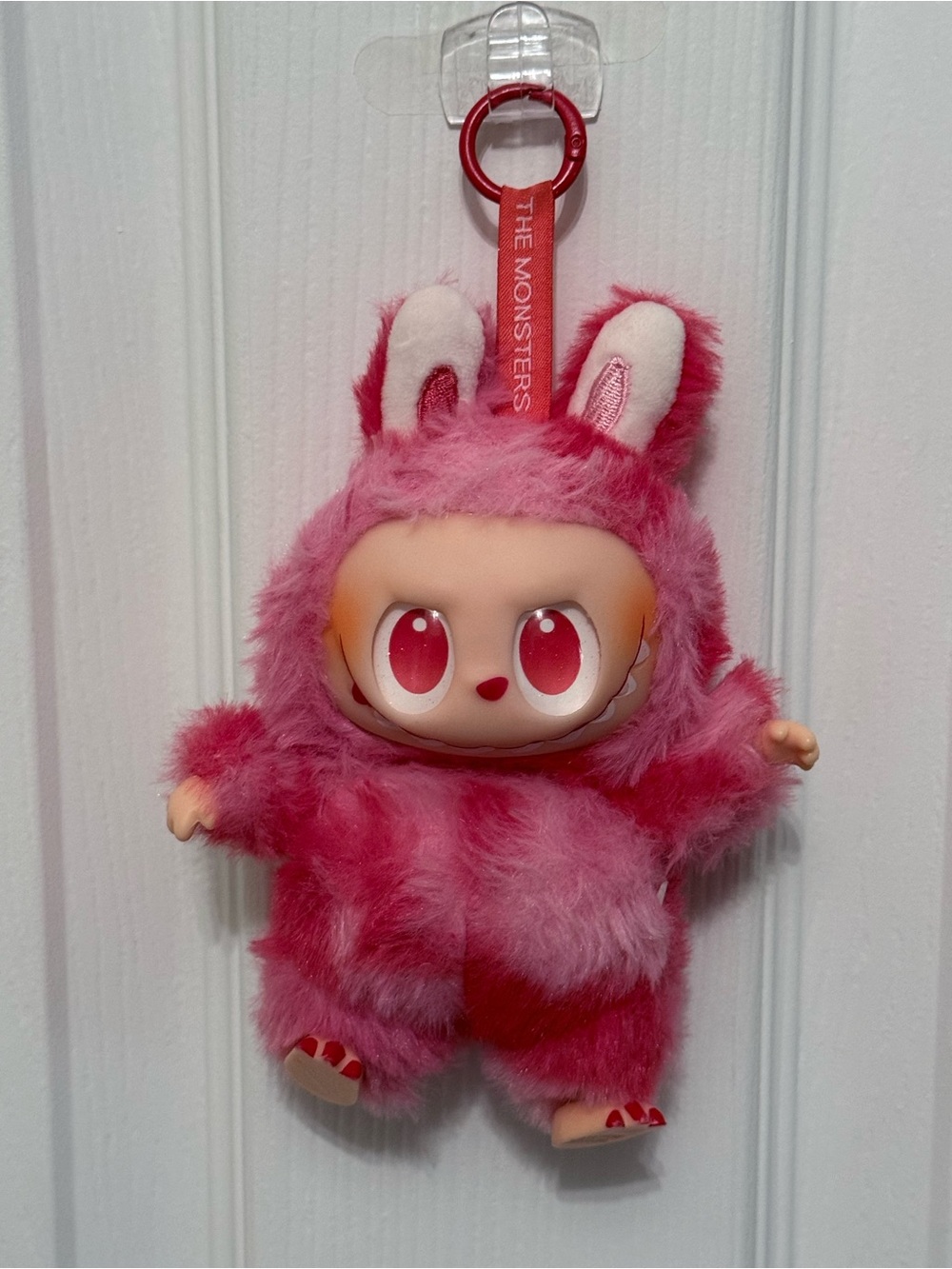POP MART THE MONSTERS Plush Keychain Pink Bunny Pre-Owned No Original Box